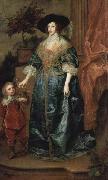 Anthony Van Dyck Henrietta Maria and the dwarf, Sir Jeffrey Hudson, china oil painting artist